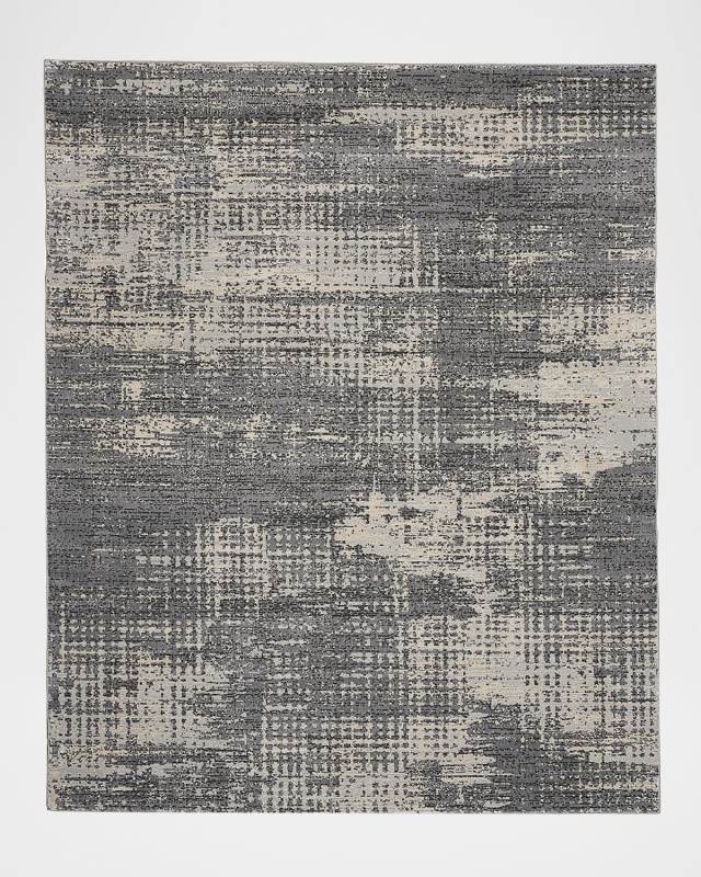 Rush Grey/Beige Power-Loomed Rug, 10' x 14'